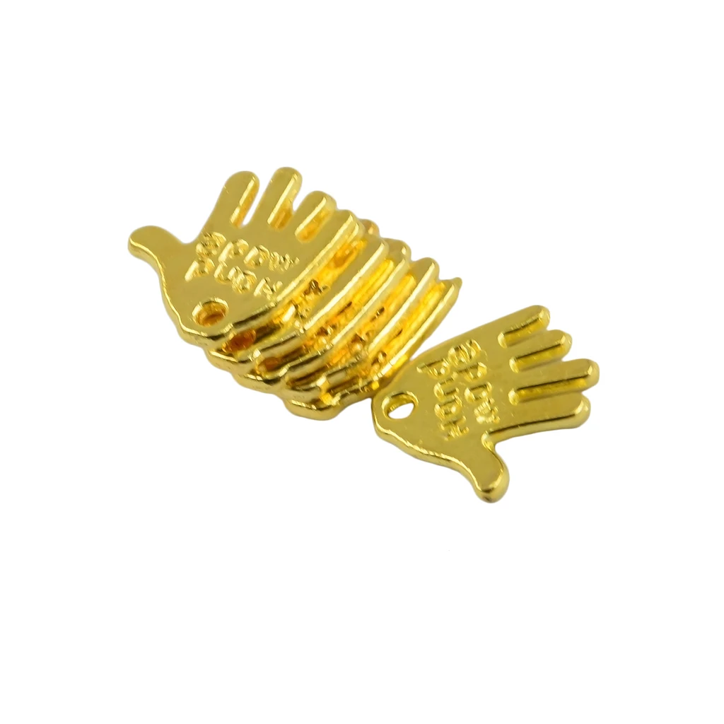 50 Pieces Hand Made Label Hand Finger Shaped Charms Pendant DIY Jewelry Findings 