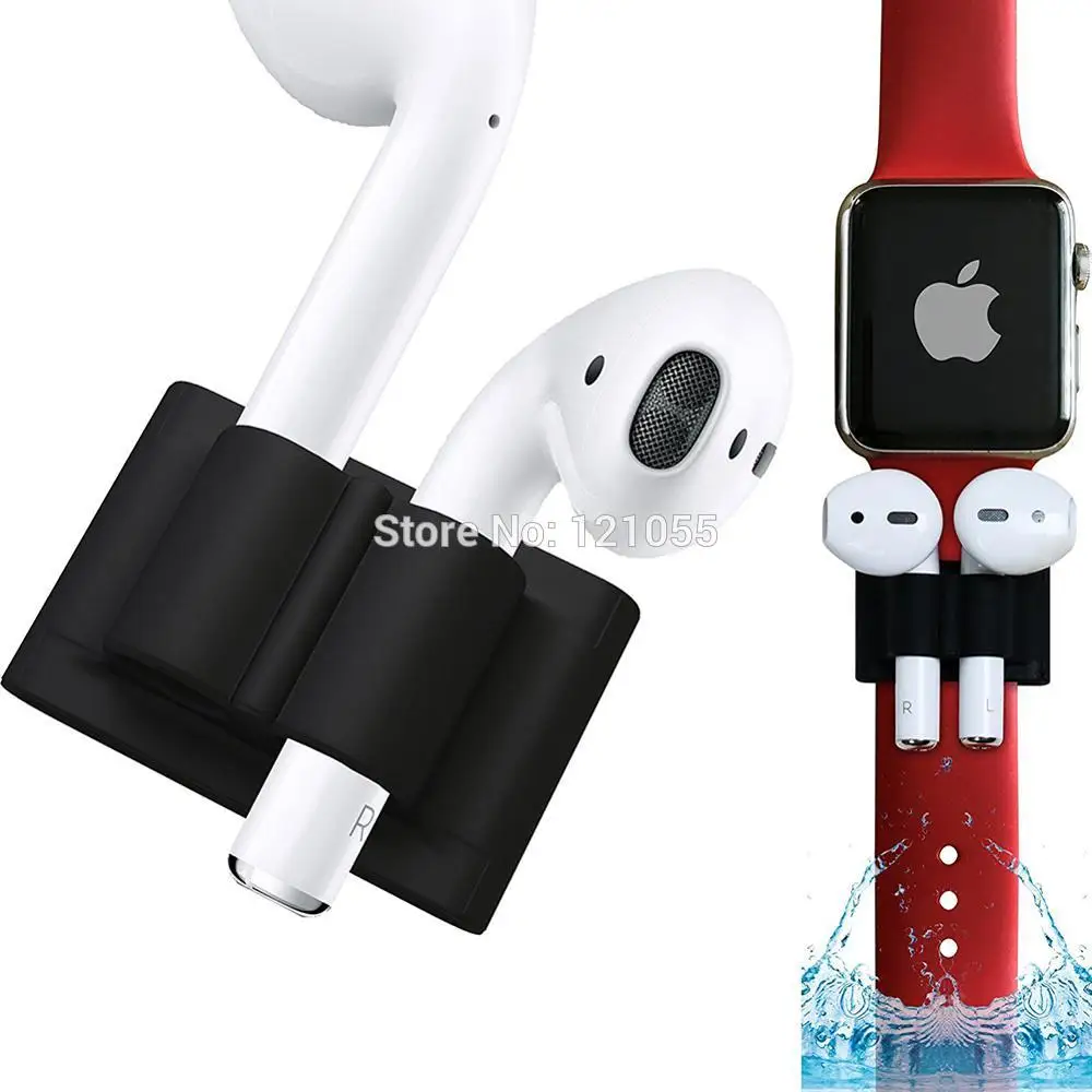 Чехол-подставка для Apple watch series 3 2 1 airpods с силиконовым зажимом и защитой от потери на крючке iwatch4