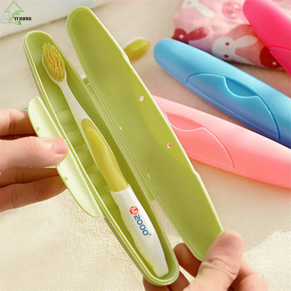 YI HONG Portable Toothbrush Box Travel Holder Four Candy Colors Dust Antibacterial Storage Protective A1093b | Дом и сад