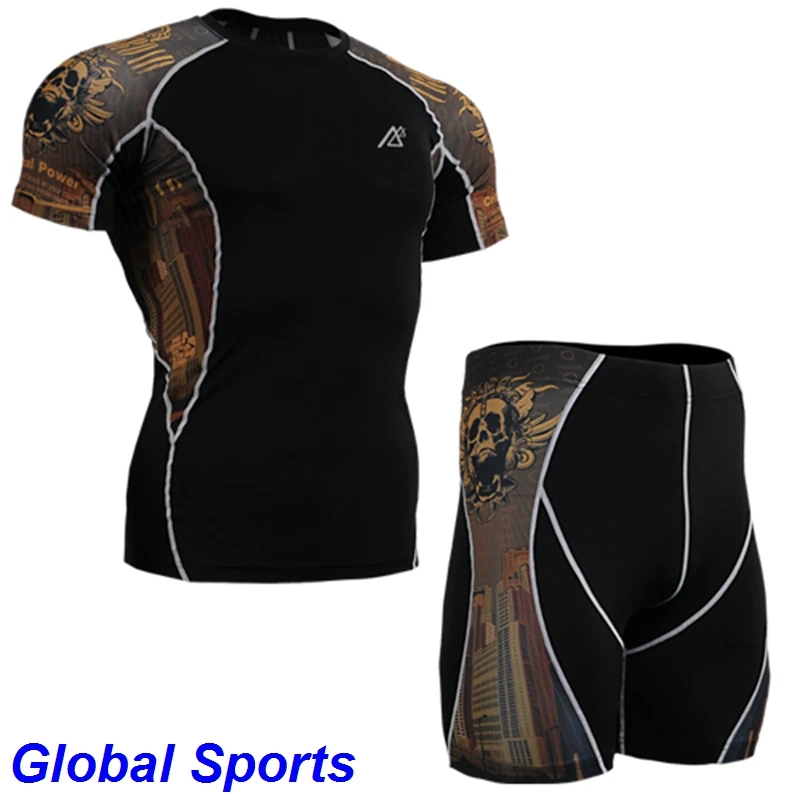 

2017 soccer jerseys sets coolmax Men football jerseys suits gold skulls print male adults short sleeve set