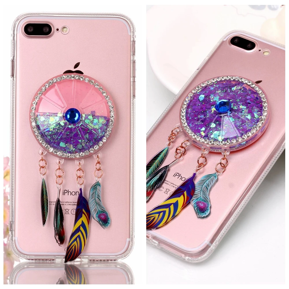 

Glitter Liquid Quicksand Dream Catcher Phone Silicone Soft TPU Cover Back Shell Coque Fundas for Apple iPhone 6 6S 7 8 Plus Case