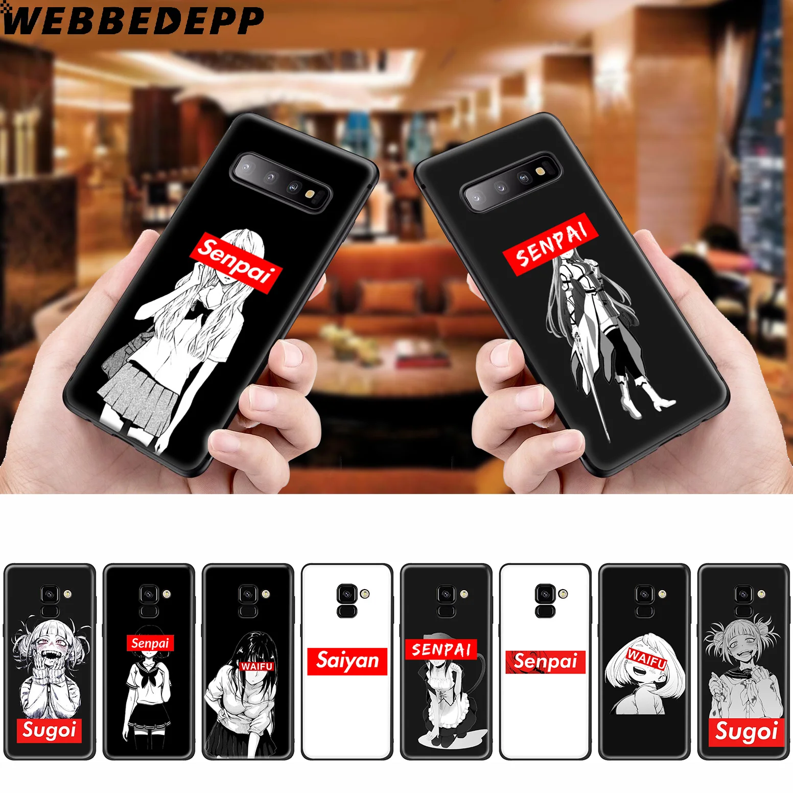 WEBBEDEPP Sugoi Senpai Anime waifu Silicone Case for Samsung Galaxy A3 A5 A6 A7 A8 A9 A10 A20 A30 A40 A50 A70 M10 M20 M30 |