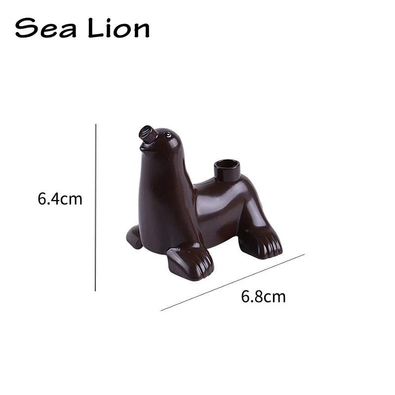 Big Size Whales Animals Zoo Sheep Monkey Dog Beer Rabbit Bird Building Blocks Toys for Children Compatible Big Size Toys Figures 21