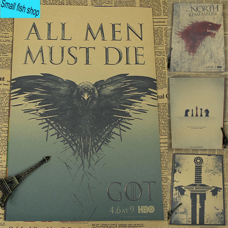 

Game of Thrones C gather Kit Harington Home Furnishing decoration Kraft Movie Poster Drawing core Wall stickers