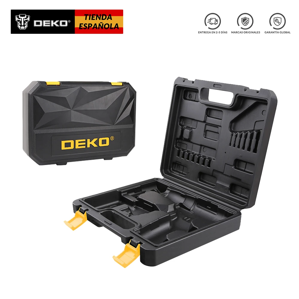 DEKO Original BMC Plastic Box Tool Case for 12V Cordless Drill GCD12DU3 not include Cordless Drill
