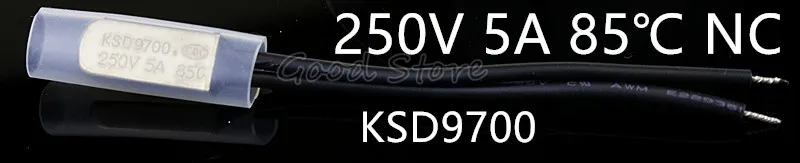 1 шт. KSD9700 NC 250 В 5A 40~ 150 градусов биметаллический диск переключатель температуры нормального закрытого термостата тепловой протектор - Цвет: NC85Centigrade