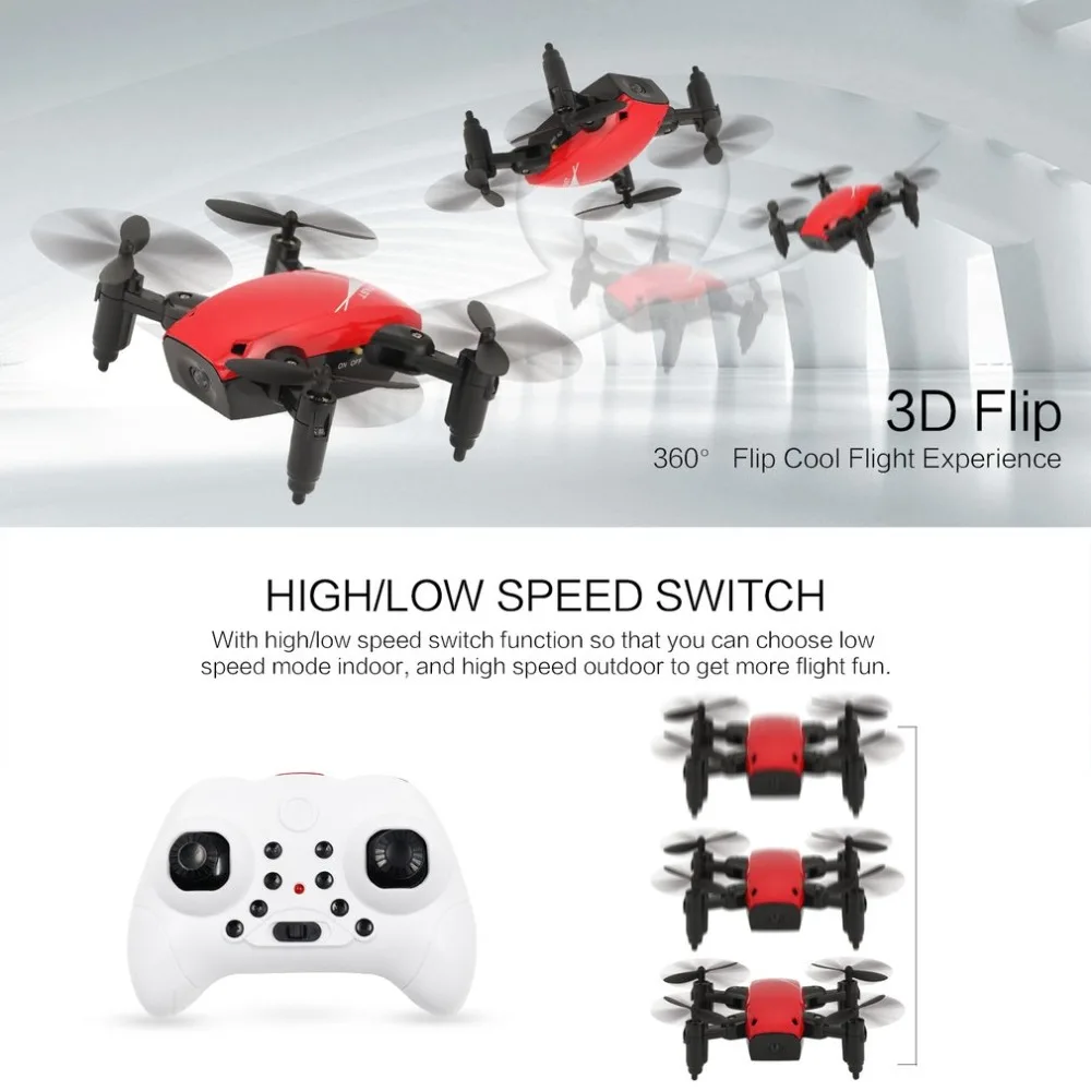 S9 S9W Складная RC Мини Drone Карманный Дрон Micro Drone вертолет с WI-FI FPV 0.3MP Камера 360 градусов Дрон