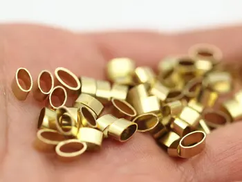 

50 Oval Raw Brass Tubes (6x3x3.5mm) sq11