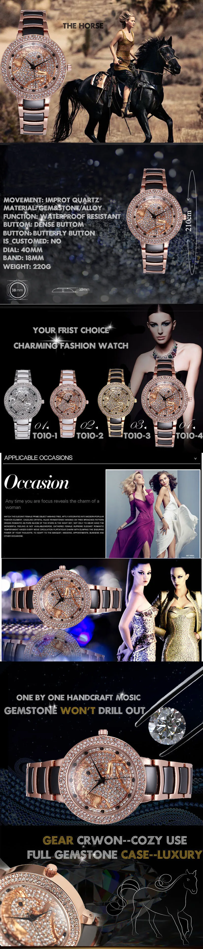 Для женщин часы Новый стиль черный Керамика Повседневные часы модные дамы кристалл наручные часы Роскошные Для женщин алмаз часы