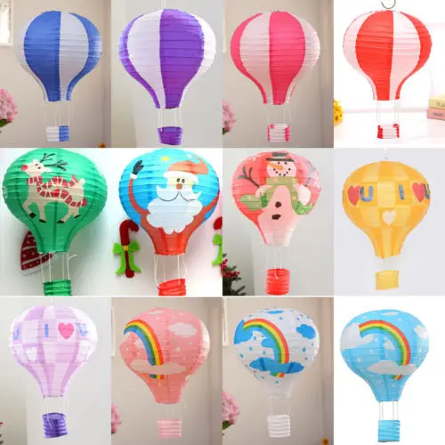 

30cm Hot Air Balloon Paper Lantern Ceiling Light Shade Bedroom Fun Lamp Decor