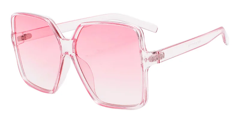Шауна негабаритный квадратный солнцезащитные очки для женщин двойной цвет рамки градиентные оттенки - Цвет линз: Pink