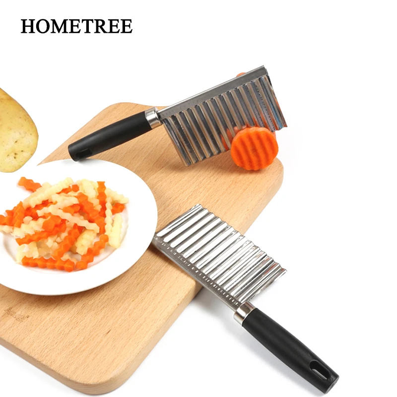 

HOMETREE Potato Blade Vegetable Wrinkle Wave Cutting Machine Slicer French Fry Cutters Stainless Steel Kitchen Accessories H1183