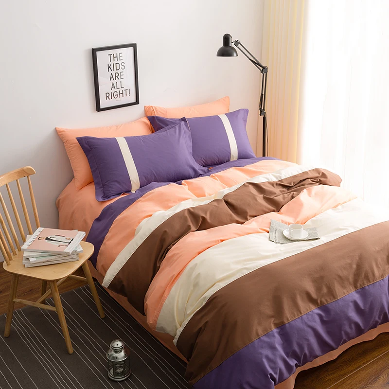 

4pcs Bohemian Bedding Set Soft Polyester Bed Linen Duvet Cover Pillowcases Bed Sheet Sets 220cmx240cm Free Shipping
