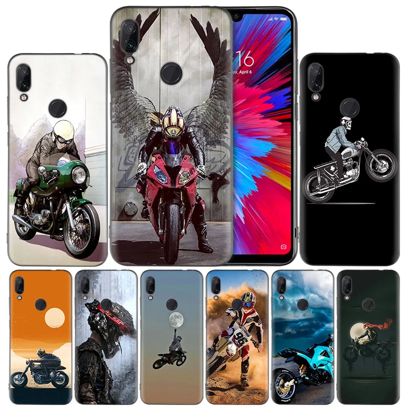 

Motocross Dirt Bikes Silicone Case Cover for Xiaomi Mi 9 8 Play A1 A2 Redmi Note 7 6 6A 5 Plus S2 GO Lite Pro Pocophone F1 Coque
