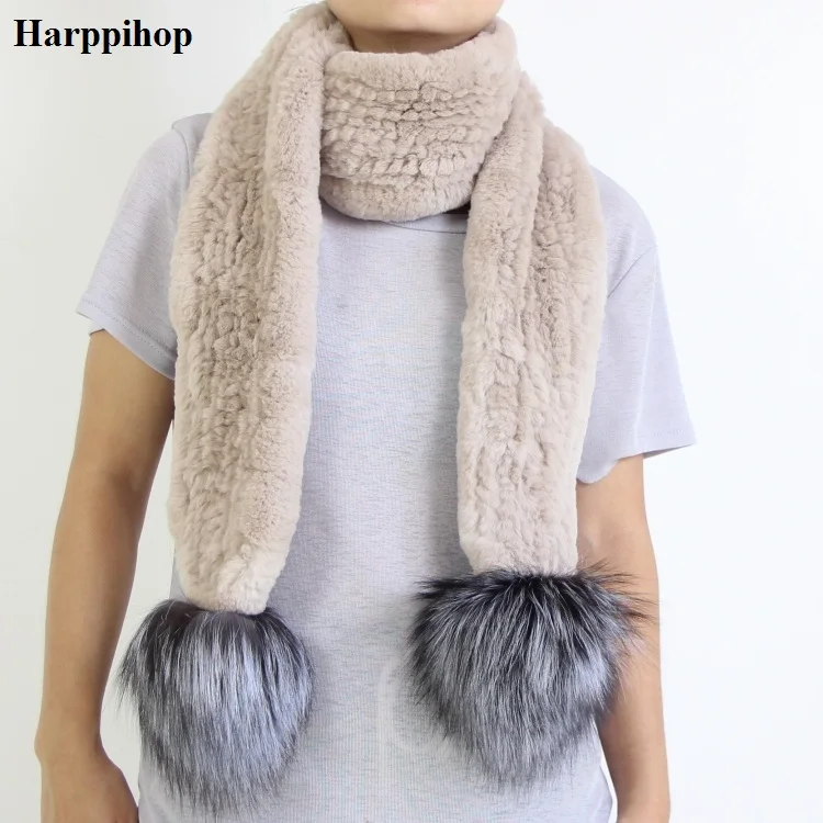 women rex rabbit fur scarf 100 natrual real rabbit fur scarf winter
