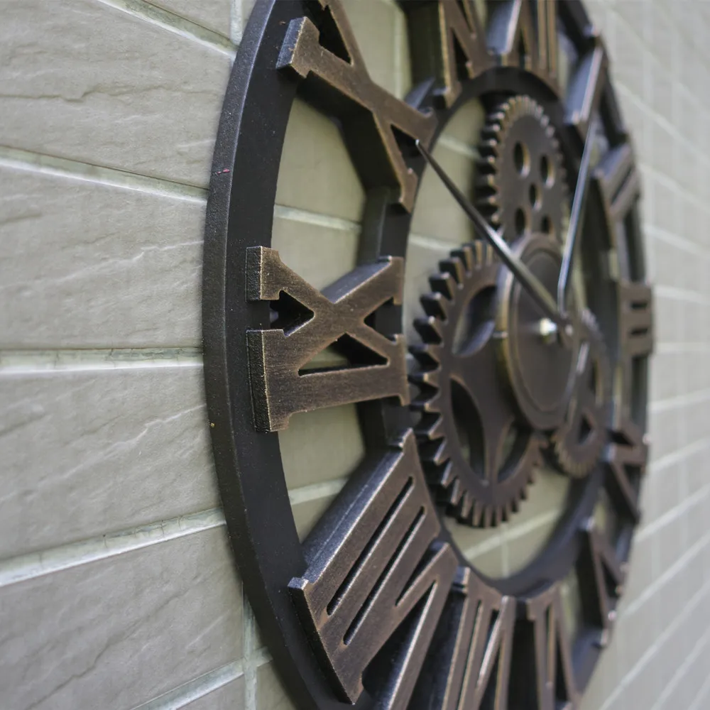 

Silencieux Horloge loft Antiquitй Crйativitй Art pendule salon dйcoration personnalisйe engrenage industriel horloge