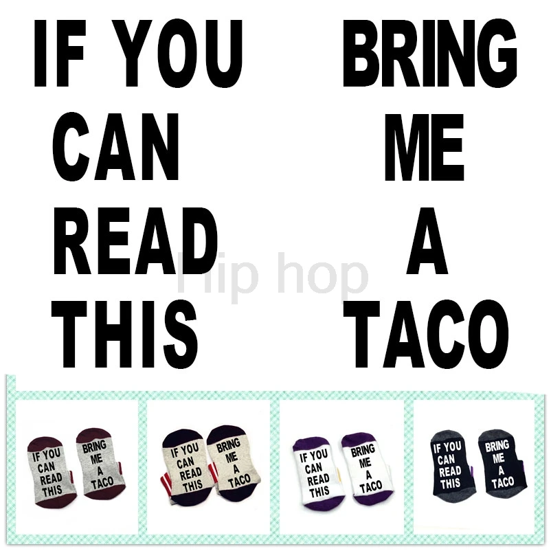 Taco Носки если вы можете прочитать это принесет мне Taco носки хлопок удобные эластичные унисекс Носки Taco Носки