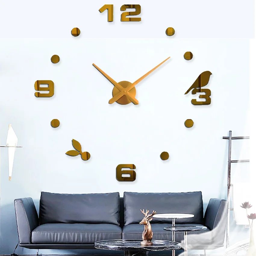 Модные 3D настенные часы большого размера декоративные Horloge Murale хит продаж