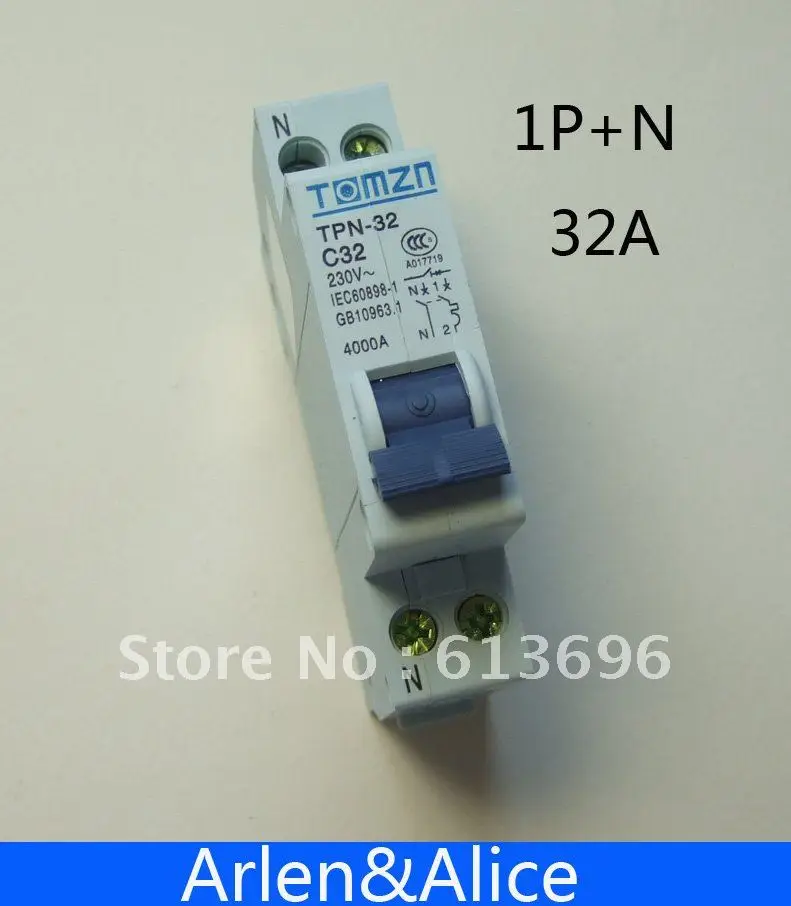 

DPN 1P+N 32A Mini Circuit breaker MCB