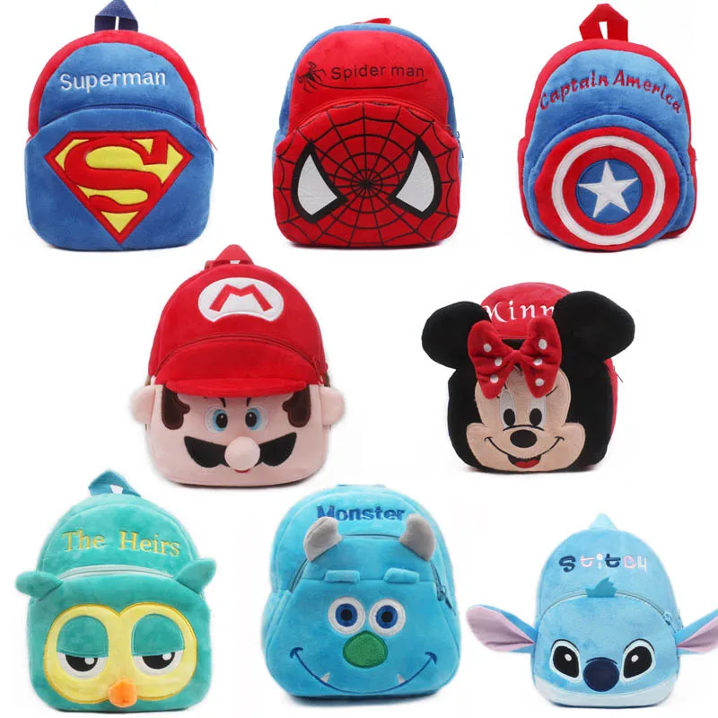 

New cute Children's school bag cartoon mini plush backpack for kindergarten boys girls baby kids gift student lovely schoolbag