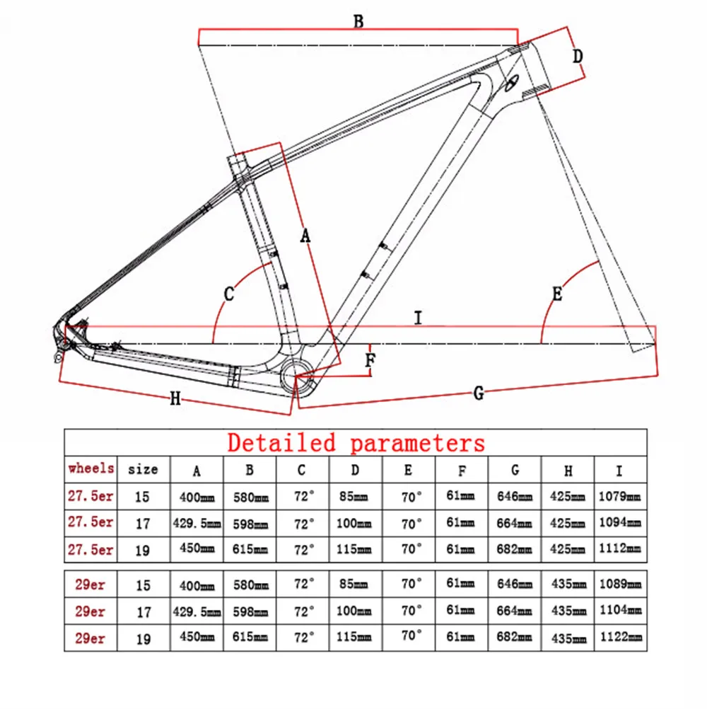 Excellent 2017 carbon MTB frame 27.5er/29 Mountain bicycle frameset 142*12mm thru AXle frame UD carbon mountain bike frame 650B/29ER 4