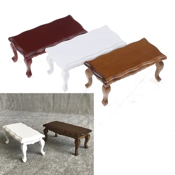

3 colors 1/12 Doll House Miniature Furniture Wave-Edged Wooden Coffee/End Table