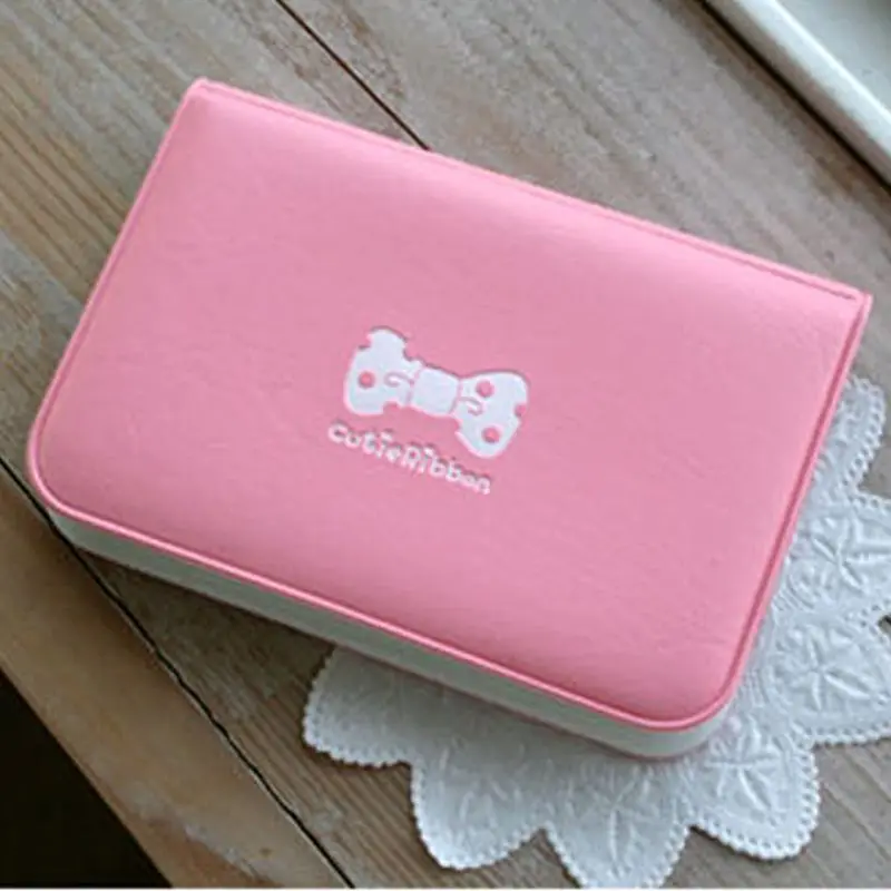 

Women Cartoon Bow Ribbon Bowknot 12 Position Card Case Credit ID Bank Card Bus Card Bag Card Holder Pack Protector Ladies
