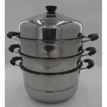 

Steamer 28cm, stainless steel, 3 tiers Kitchen knife thermos kettle tableware high quality discount sale 822-107