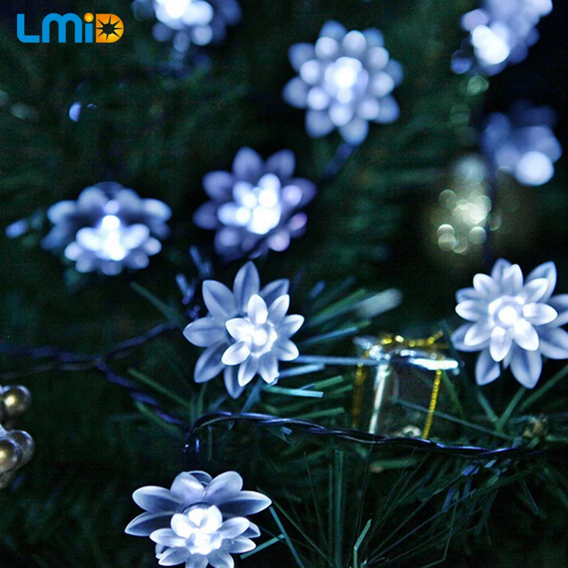 Buy LMID LMID Solar LED Lamp Outdoor Waterproof Lotus Flower Decoration