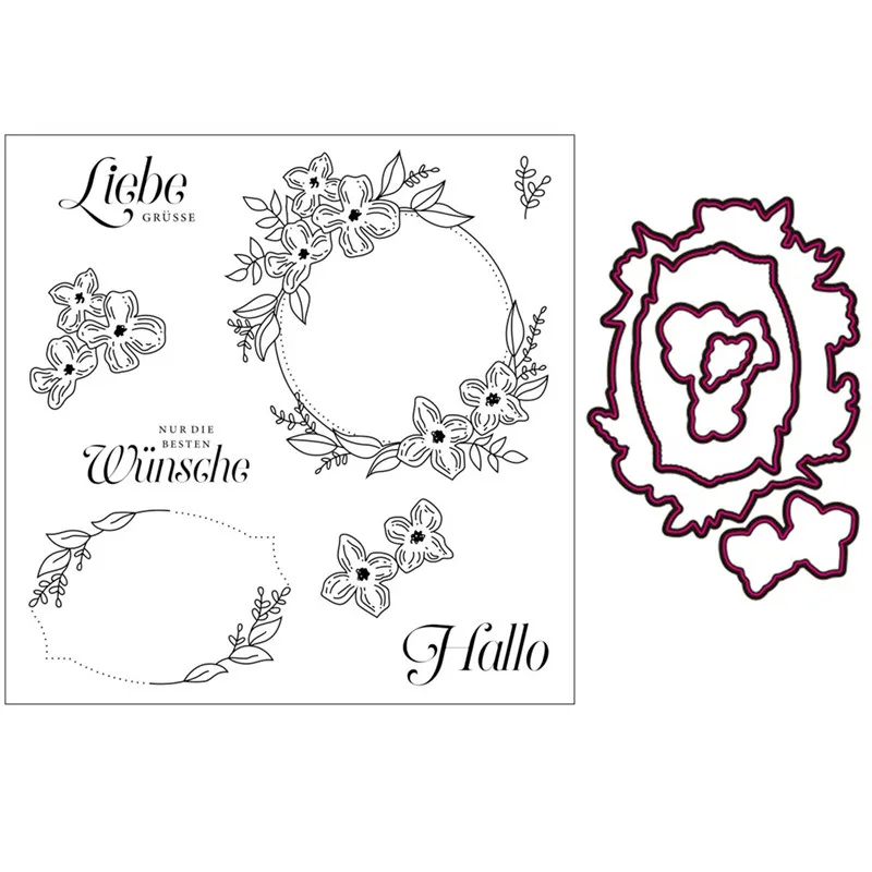 

German flowers Exquisite transparent silicone rubber stamps/handmade Christmas album for children decorative production