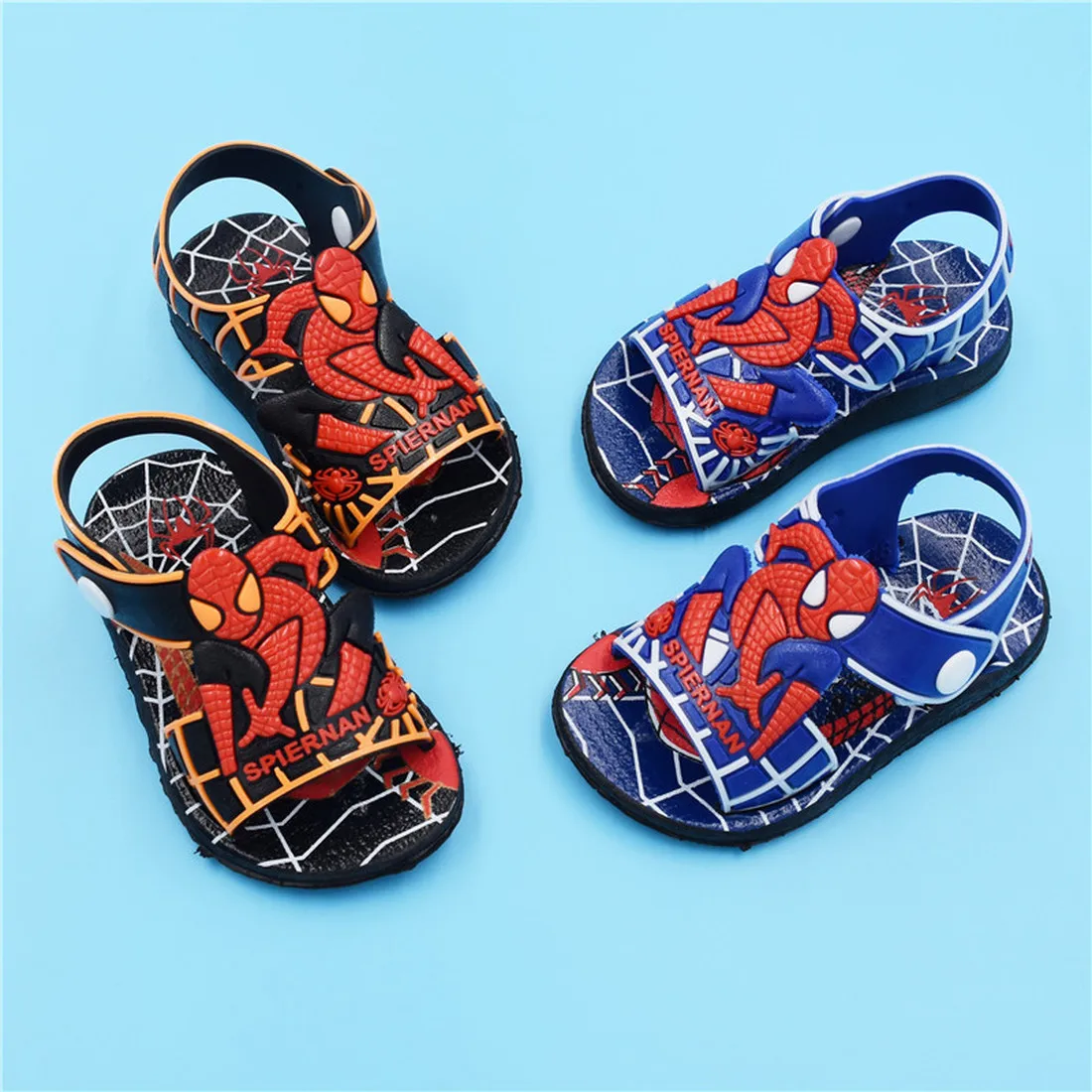 

Summer new fashionable baby boy sandals breathable non-slip beach buckle strap kids shoes children cartoon lightweight slippers