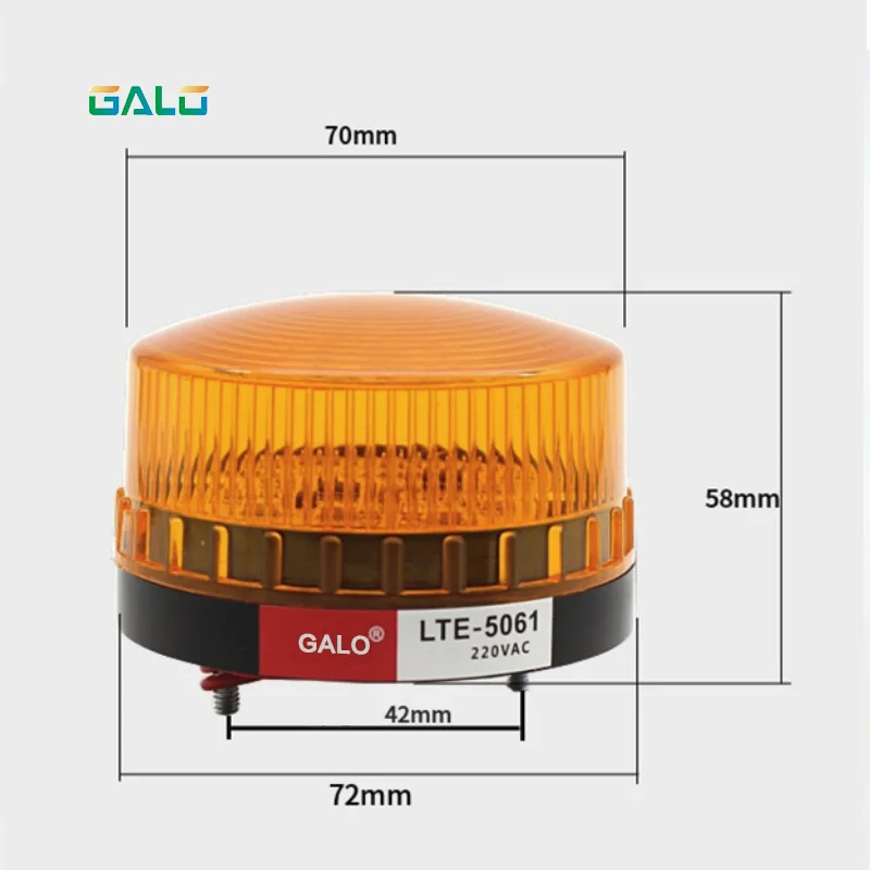 Высокое качество водонепроницаемый 12V~ 220V безопасная охранная сигнализация стробоскоп сигнал Предупреждение зеленый красный оранжевый Мини мигающий светодиодный светильник
