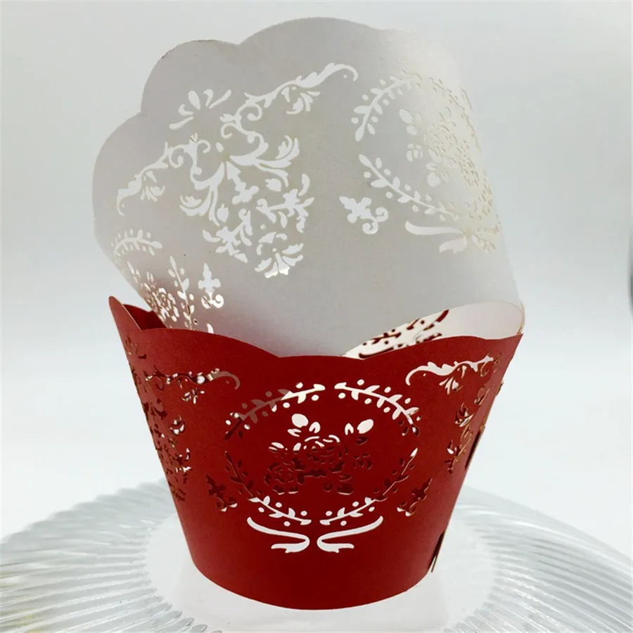 120pcs Laser Paper Cakecups Lace Cake Accessory DIY Baking Cupcake