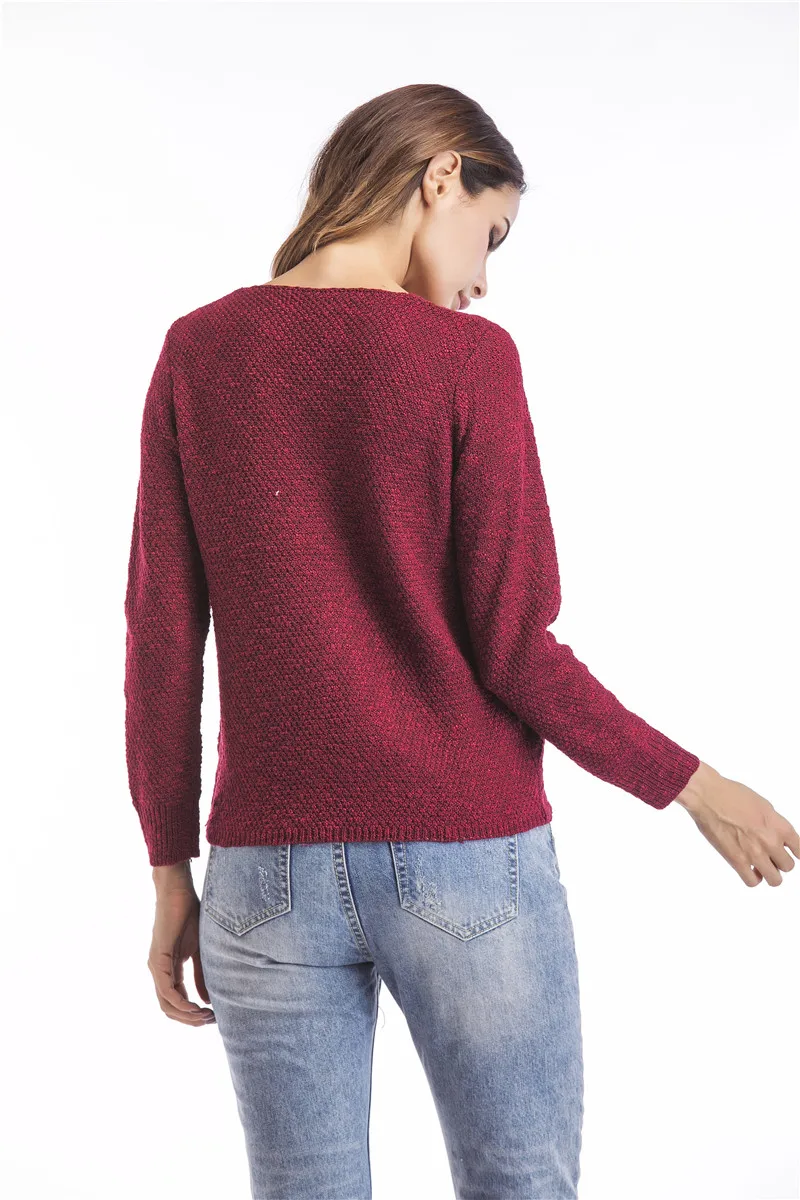 Women Sweater O-Collar Knitted Pullover Women Loose Spring Autumn Sweater One Size Leisure Knitted Sweaters 2018 LZ994 (15)