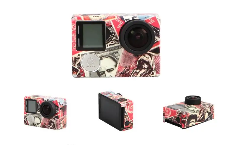 Sunscreen fastness Color Sticker For Gopro Hero 4 Action Camera Skin Protector Full Body Waterproof Case (3)