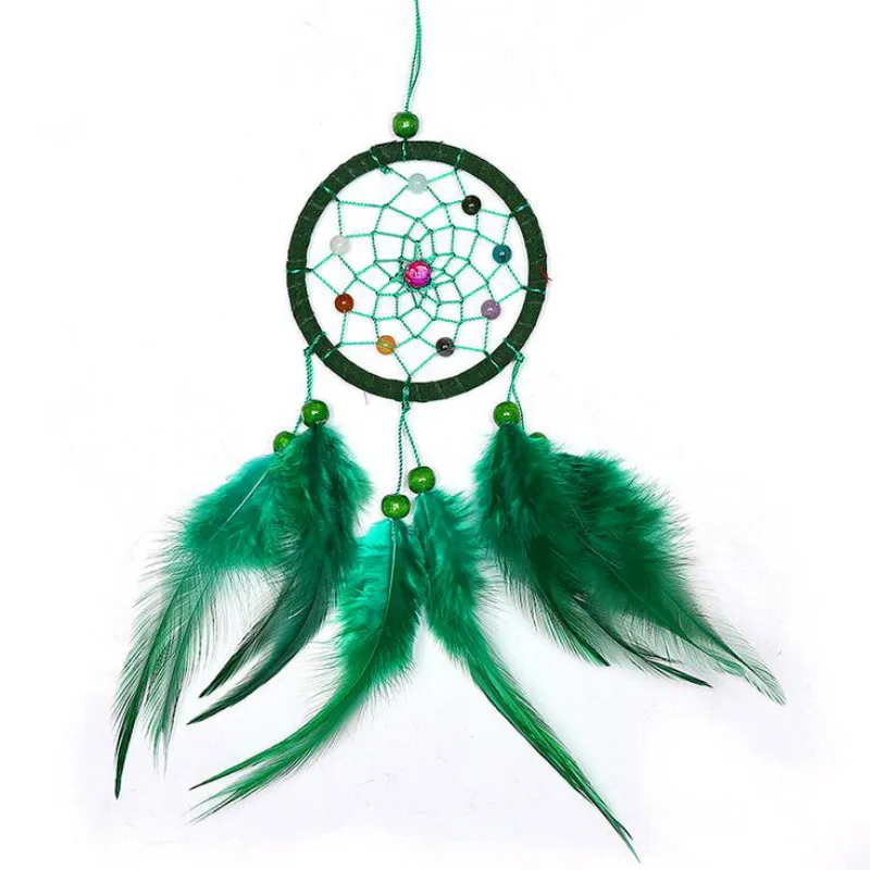 

5 Color Pure Handmade Dream Catcher Net Feathers Wall Hanging Decoration Ornament 18092307