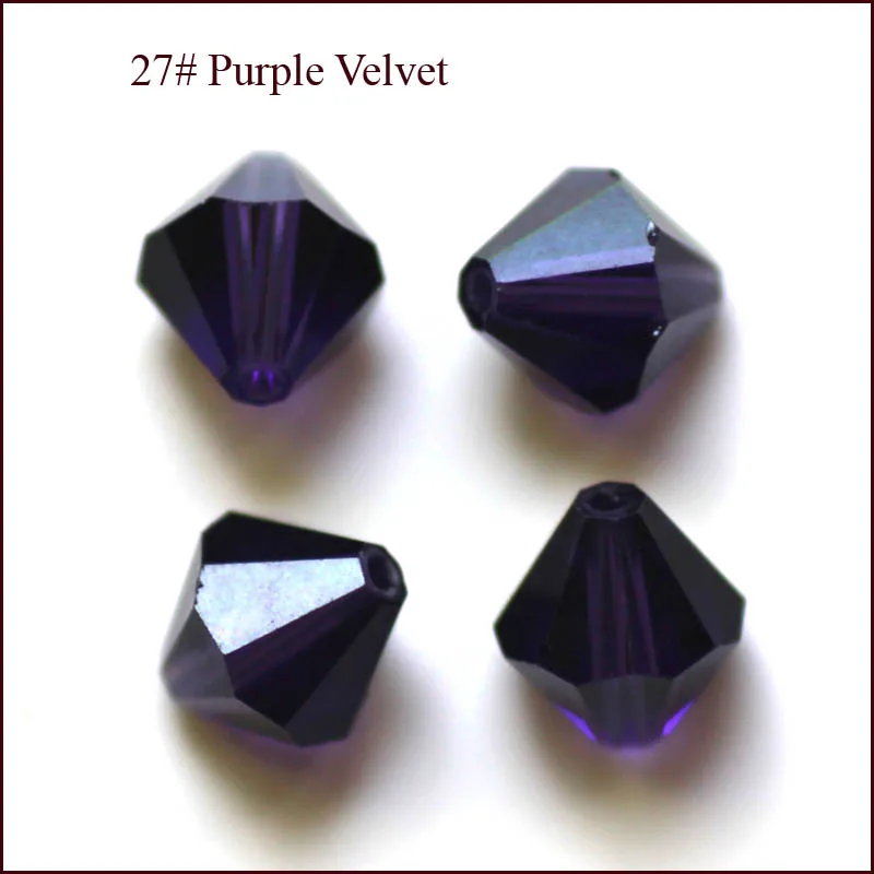 Стребелль 10 мм Сделай Сам прозрачный микс/белый свободный разделитель 5301 бусины биконус граненый бисер для изготовления ювелирных изделий AAA1-10 - Цвет: purple velvet