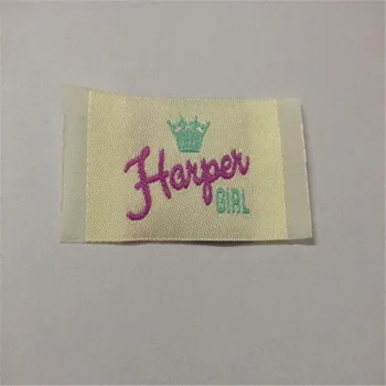 

Cutomized Garment Woven Label Back Neck Woven Label High Density