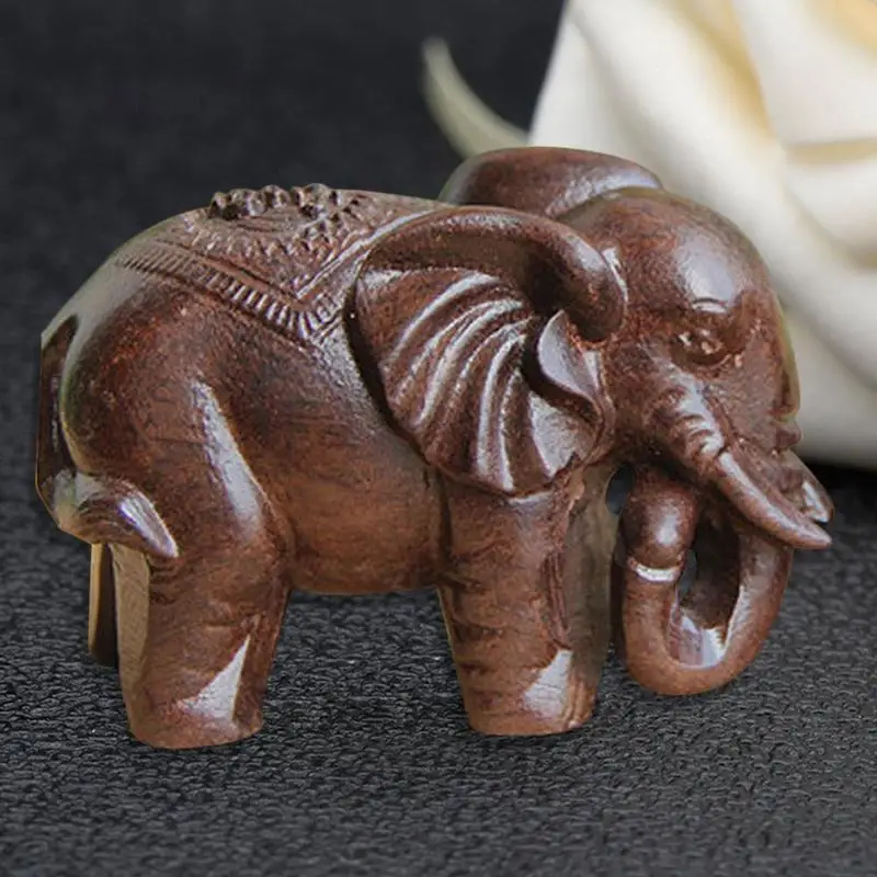 

Wood Pig Elephant Budda Miniature Ornament for Fairy Garden Home Houses Decoration Craft Micro Landscaping Home Decor