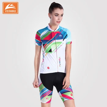 

High Quality Pro Sport Suit Women Cycling Bicycle Jersey Wear Short Sleeve Set Ciclismo Roupa Cycling Jersey and Short