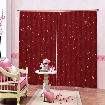 

gules curtains for wedding room 3D Curtain Luxury Blackout Window Curtain Living Room