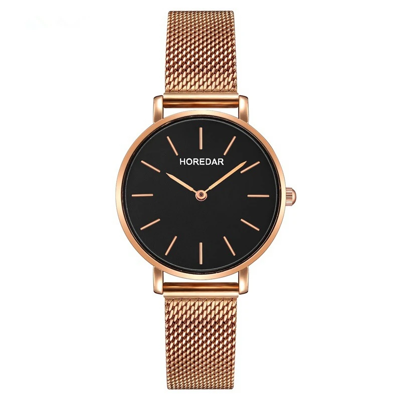

Luxury Ladies Dress Wristwatches Rose Gold Women Bracelet Watches Fashion Brand Silver Mesh Simple Female Clock relogio feminino