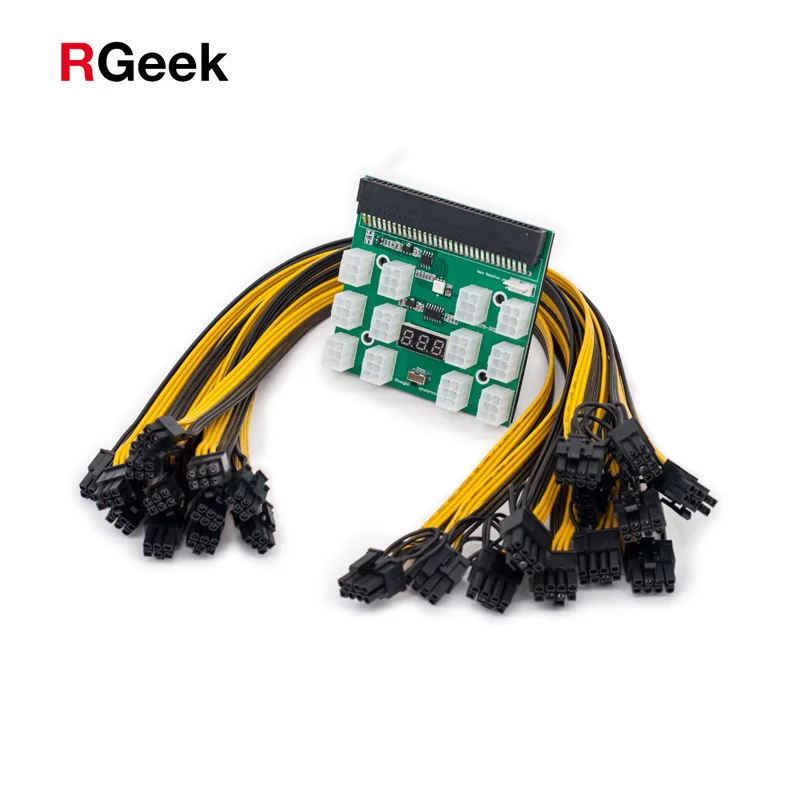 Блок питания для майнинга Ethereum ETH ZEC 12 В GPU/PSU коммутационная плата шт. PCI E 6 + 2