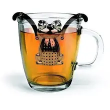 Творческий Нержавеющая сталь лягушка Чай чайник с нижней плиты Чай фильтр Нержавеющая сталь Чай сумка Чай Уош