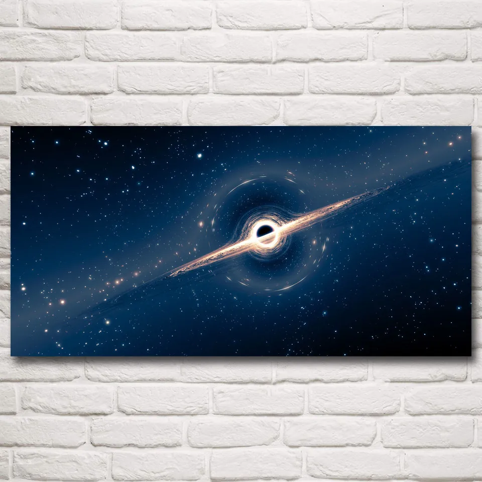 Научная фантастика космические черные дыры Звездная Вселенная художественный Шелковый плакат принты домашний декор картины 12x24 15x30 20x40 дюймов