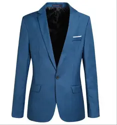 Новые горячие 2018 пиджак для Для мужчин мужской костюм блейзеры куртки Traje Hombre Для Мужчин's Повседневное Блейзер 2 цвета Размеры S-XXL