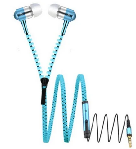 

Zipper heatset Mini Earphone 3.5mm Aux Audio Jack In Ear Headphones Ear phones Handfree MP3 Headset with Mic Phone
