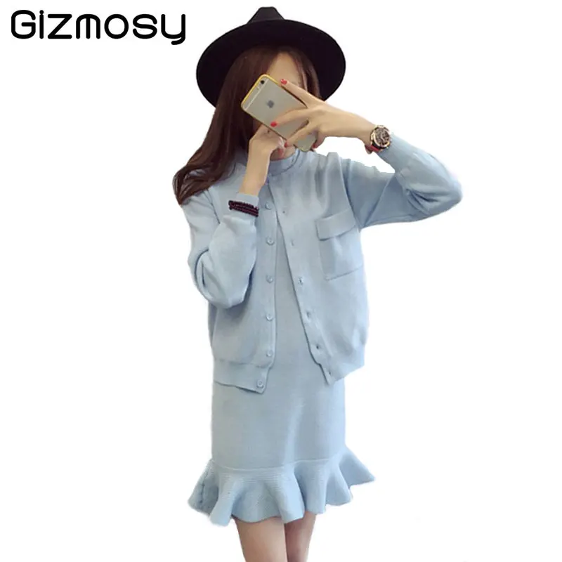 Женский комплект из 2 предметов Осень зима 2020 женский топ и юбка платье рыбий