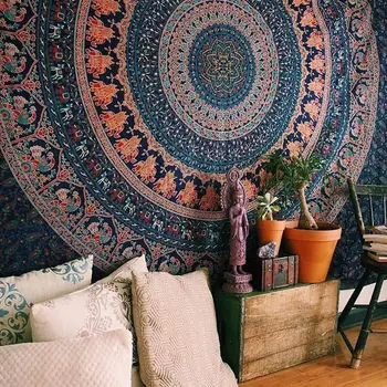 

Datura Printing Home Grinding Hair Style Hanging Tapestry Beach Throw Rug Blanket Wall Decoration