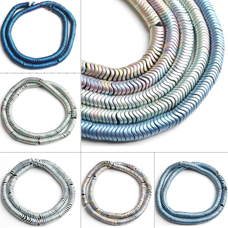 

6mm Natural Matte Spring Multicolor Hematite Beads Flat Round Shape Loose Spacer Bead For Jewelry Making DIY Bracelet 15''Strand